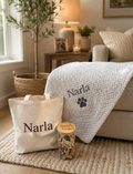New Puppy Pack Bundle | Blanket, Bag & Treat Jar | Personalised Pet Bundle | Gifts For New Dog Cat