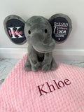 Grey Elephant Baby Keepsake Bundle.