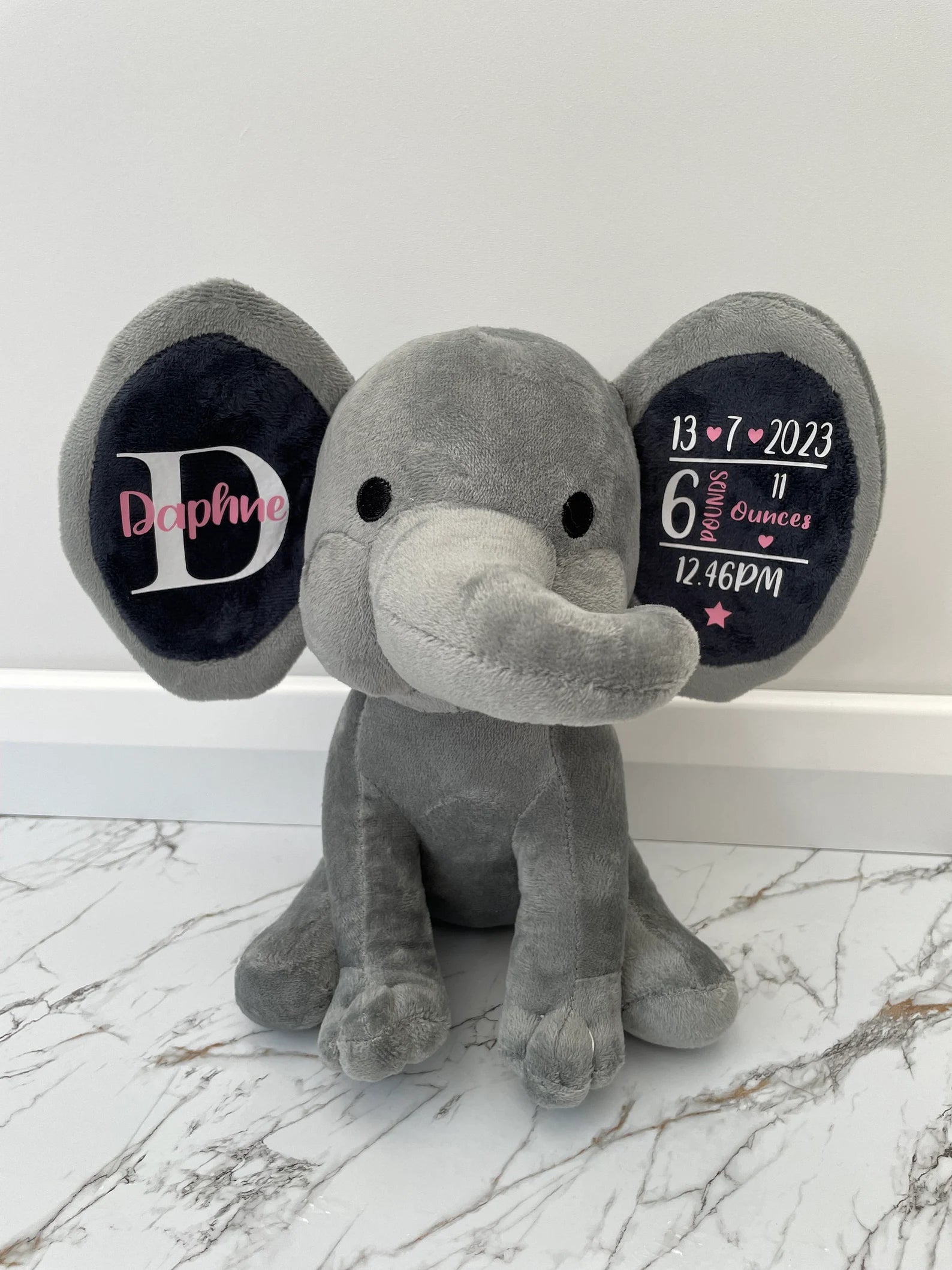 Grey Elephant Baby Keepsake Bundle.