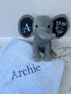 Grey Elephant Baby Keepsake Bundle.