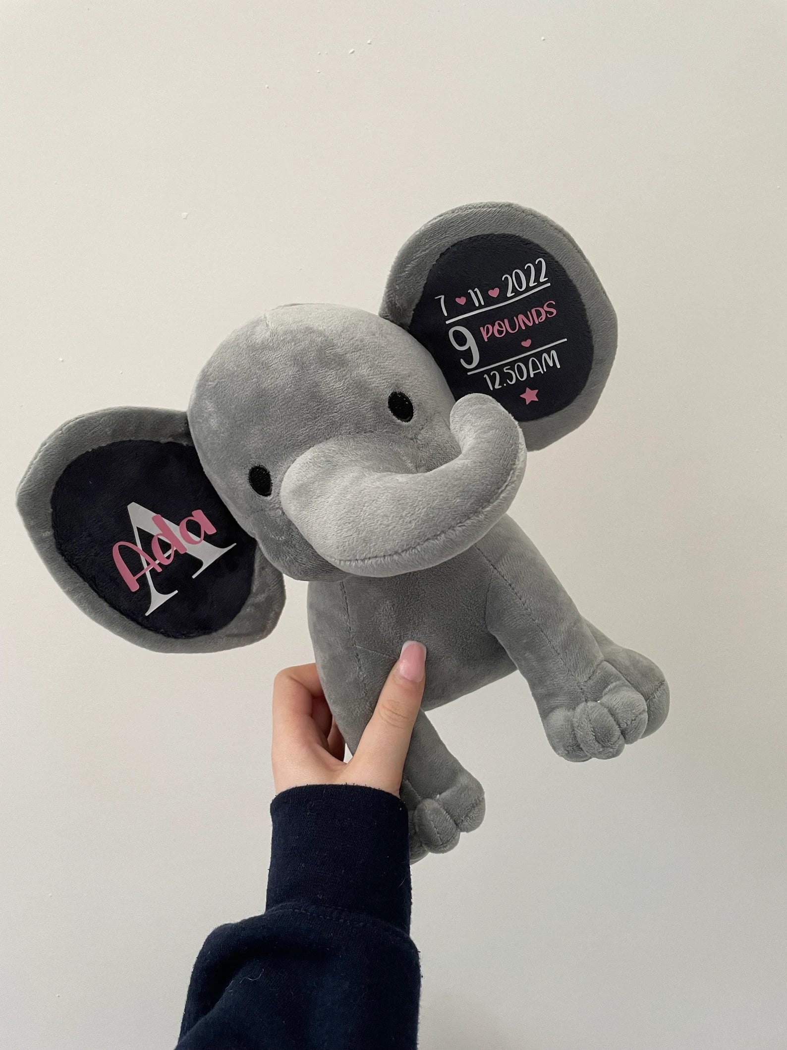Grey Elephant Baby Keepsake Bundle.