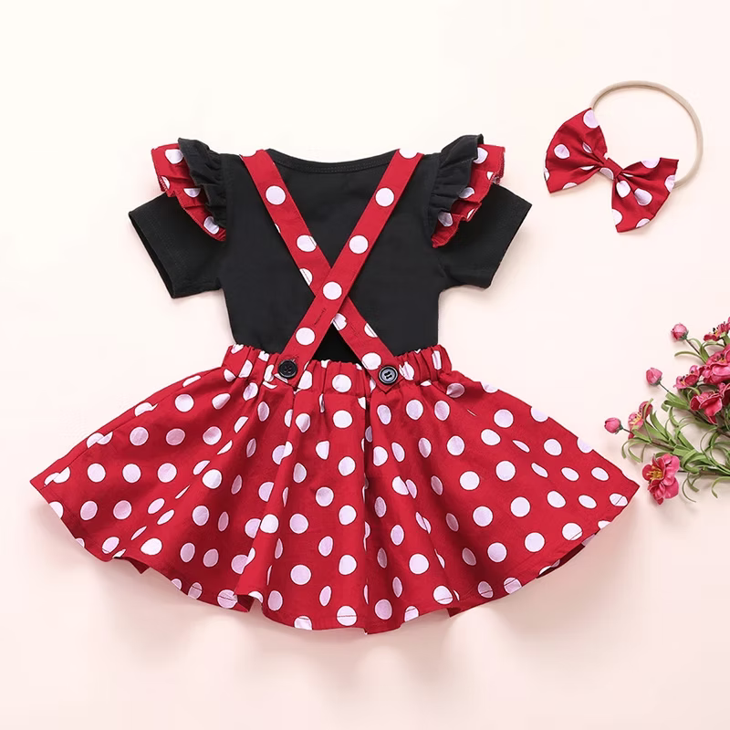 Girls' Minnie 3-Piece Outfit Set | Top, Bottoms & Headband
