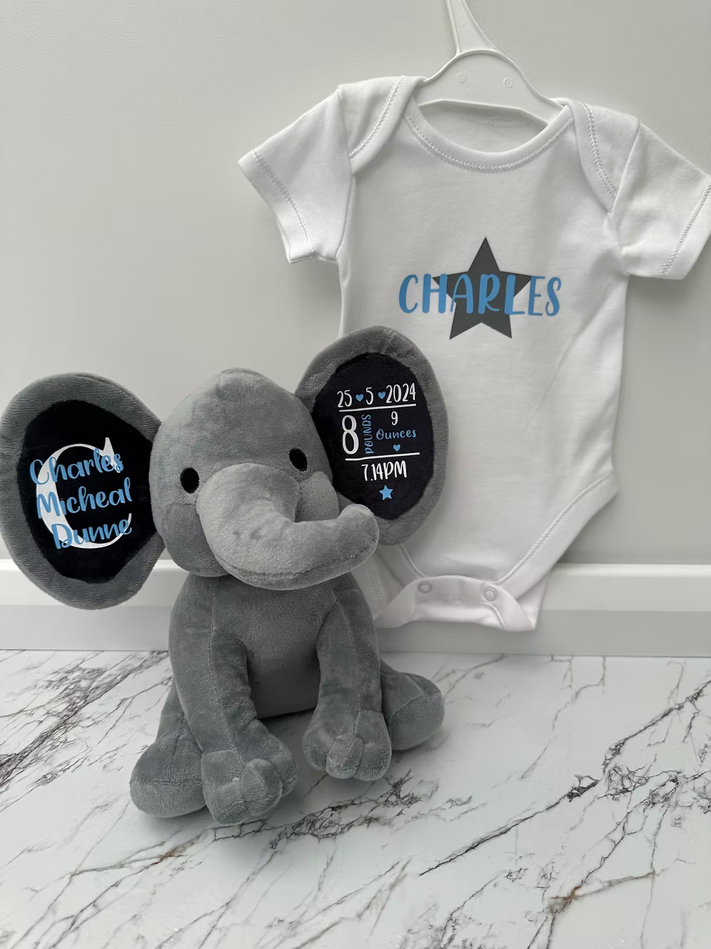 Baby Gift Keepsake Bundle | Elephant & Babygrow.