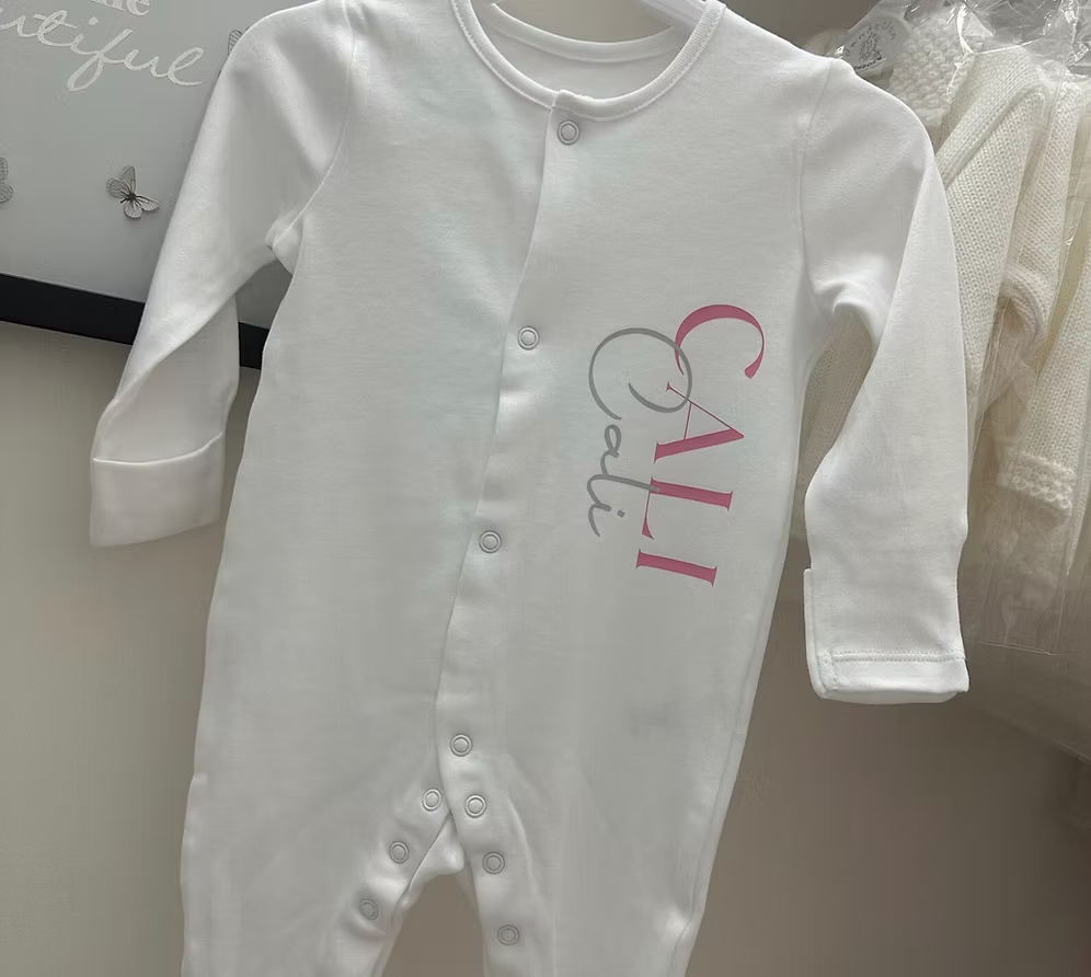 Personalised Baby Sleepsuit Babygrow Romper