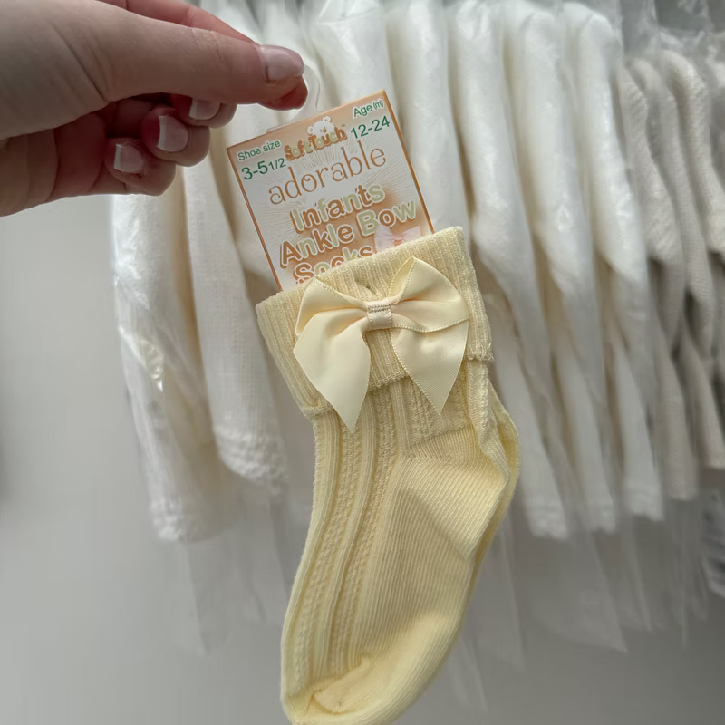 Baby Socks With Silky Bow