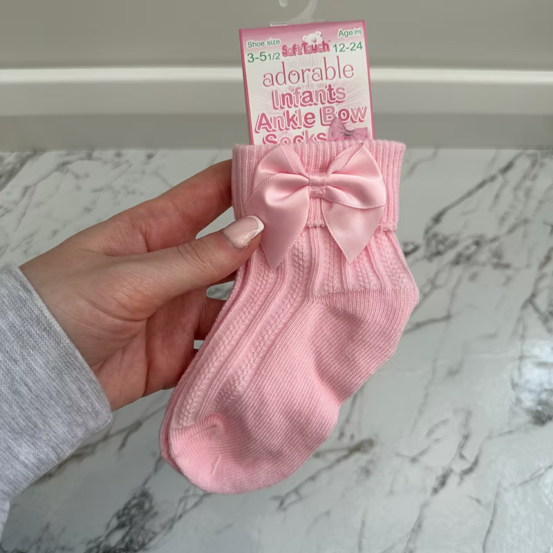 Baby Socks With Silky Bow