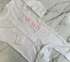 Personalised Baby Sleepsuit Babygrow Romper