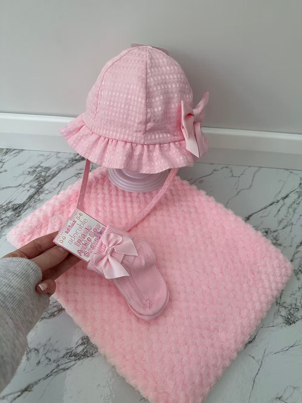 Personalised Baby Bundle | Blanket, Hat & Socks.