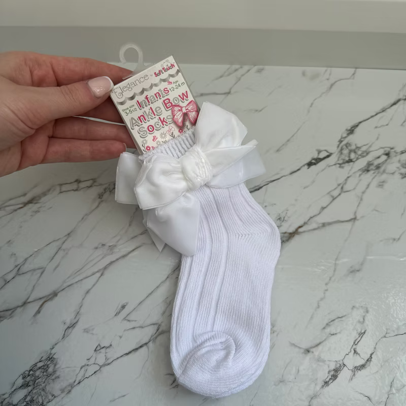 Baby Socks With Velvet Bow