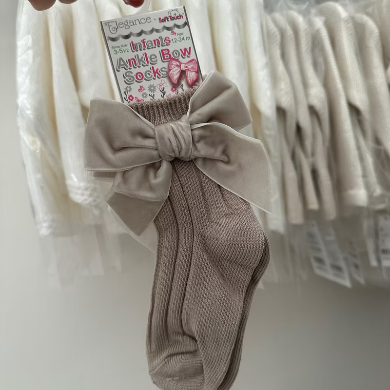 Baby Socks With Velvet Bow