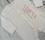 Personalised Baby Sleepsuit Babygrow Romper