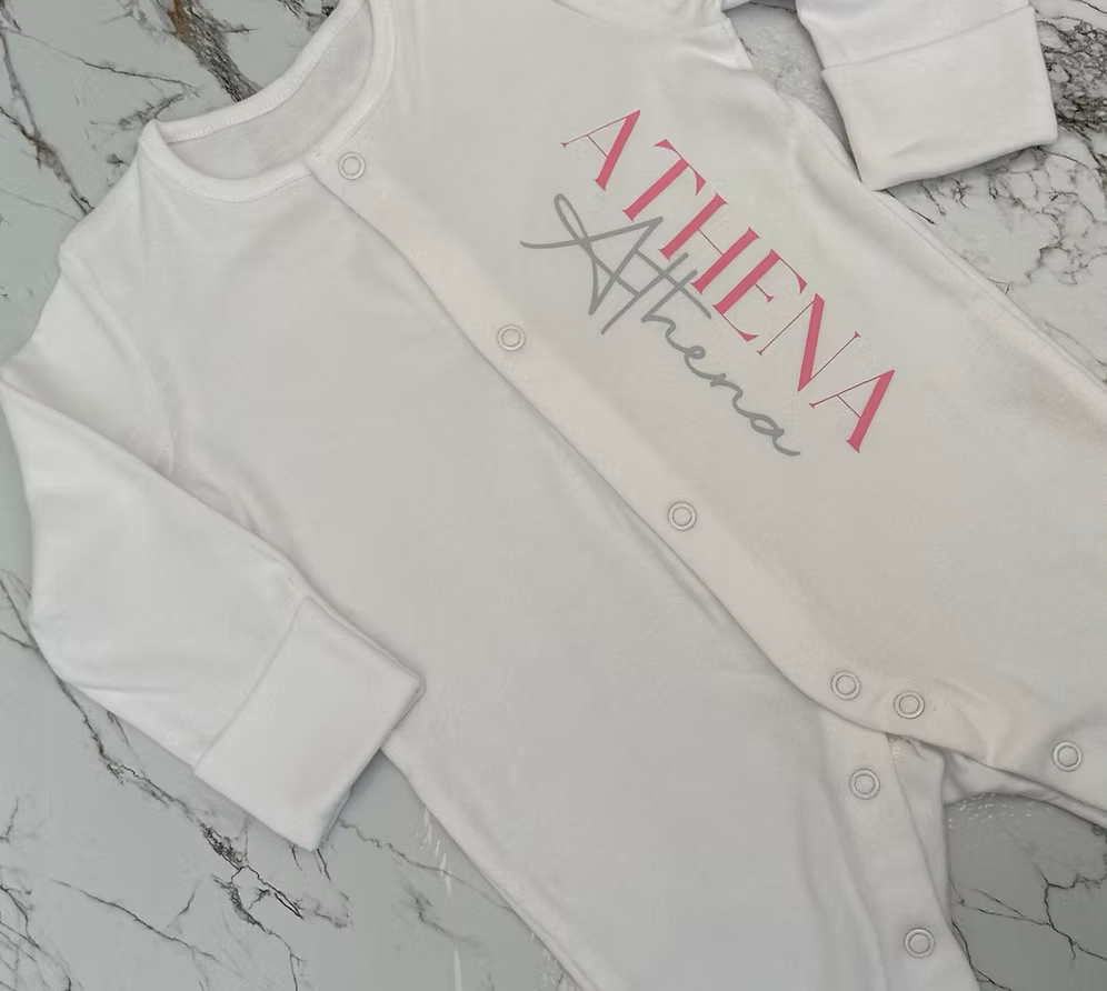 Personalised Baby Sleepsuit Babygrow Romper