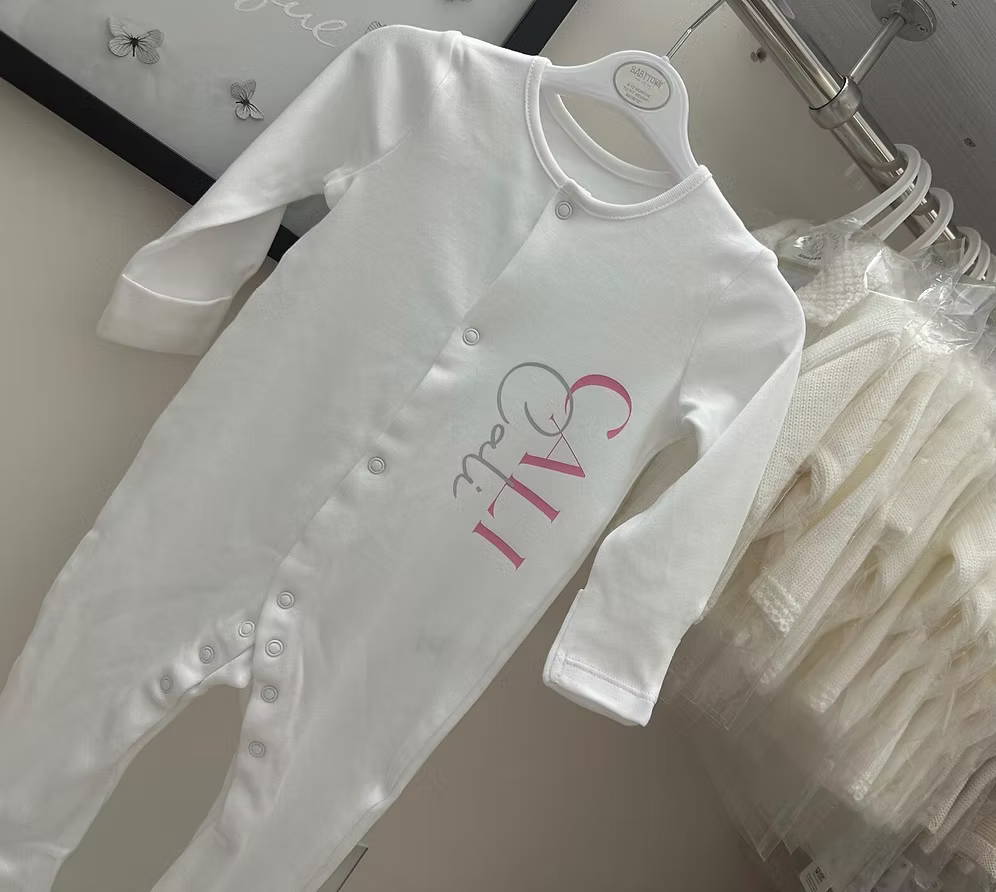 Personalised Baby Sleepsuit Babygrow Romper