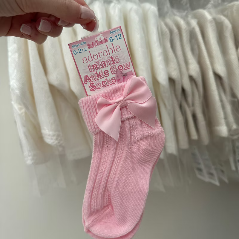 Baby Socks With Silky Bow