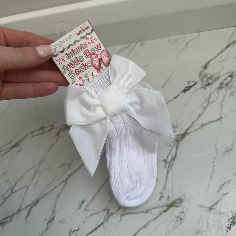 Baby Socks With Velvet Bow