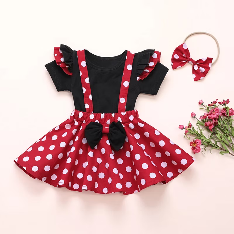 Girls' Minnie 3-Piece Outfit Set | Top, Bottoms & Headband