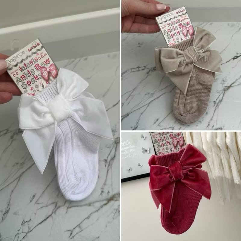 Baby Socks With Velvet Bow