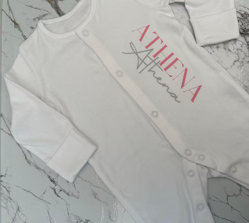 Personalised Baby Sleepsuit Babygrow Romper