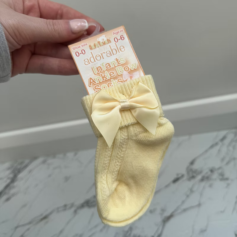 Baby Socks With Silky Bow