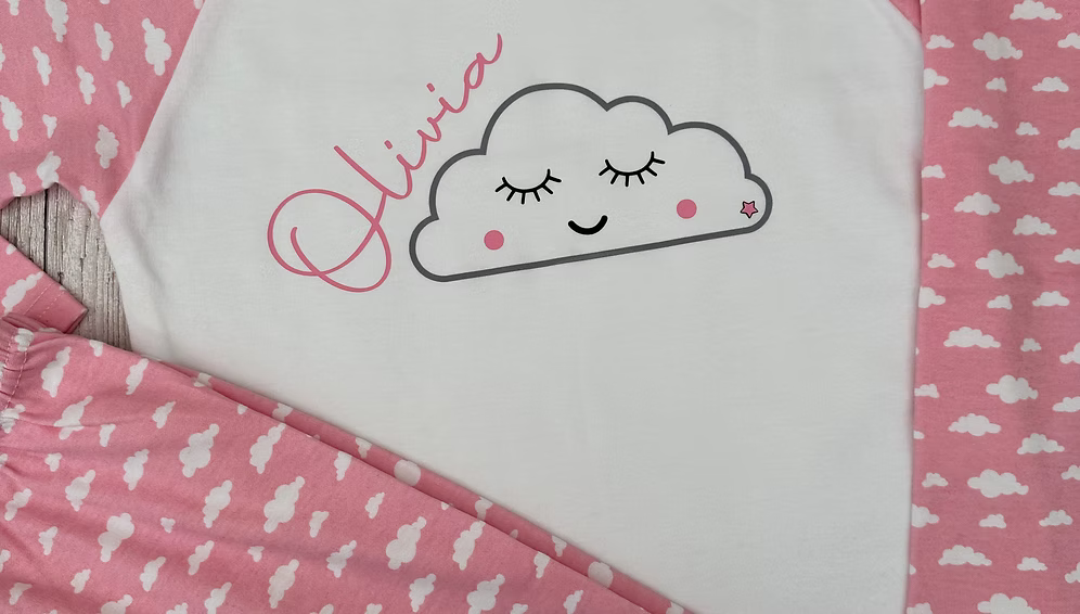 Kids Personalised Cloud Pyjamas