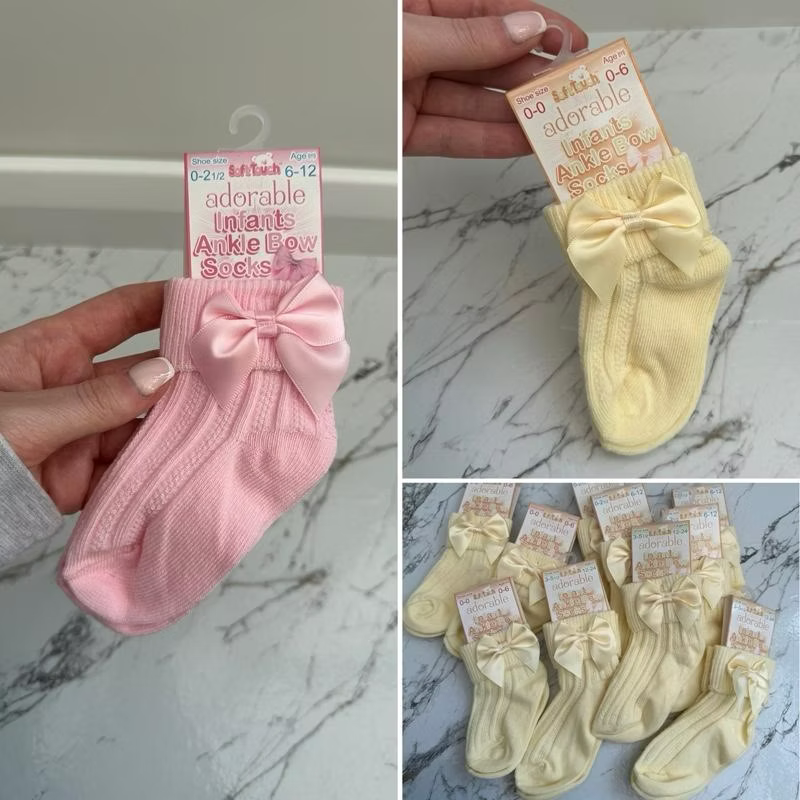 Baby Socks With Silky Bow
