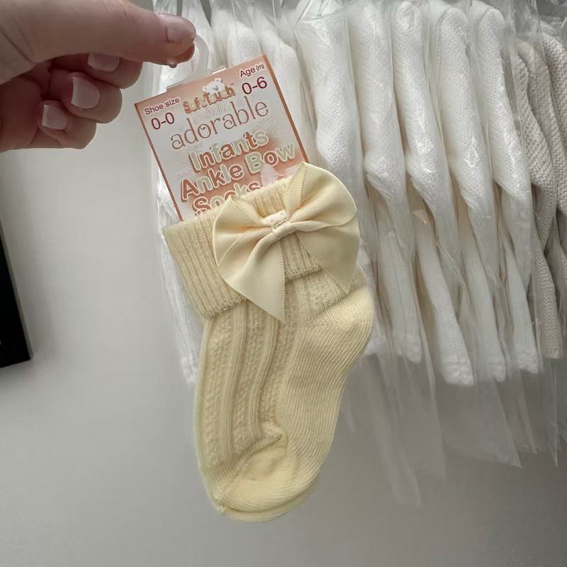 Baby Socks With Silky Bow