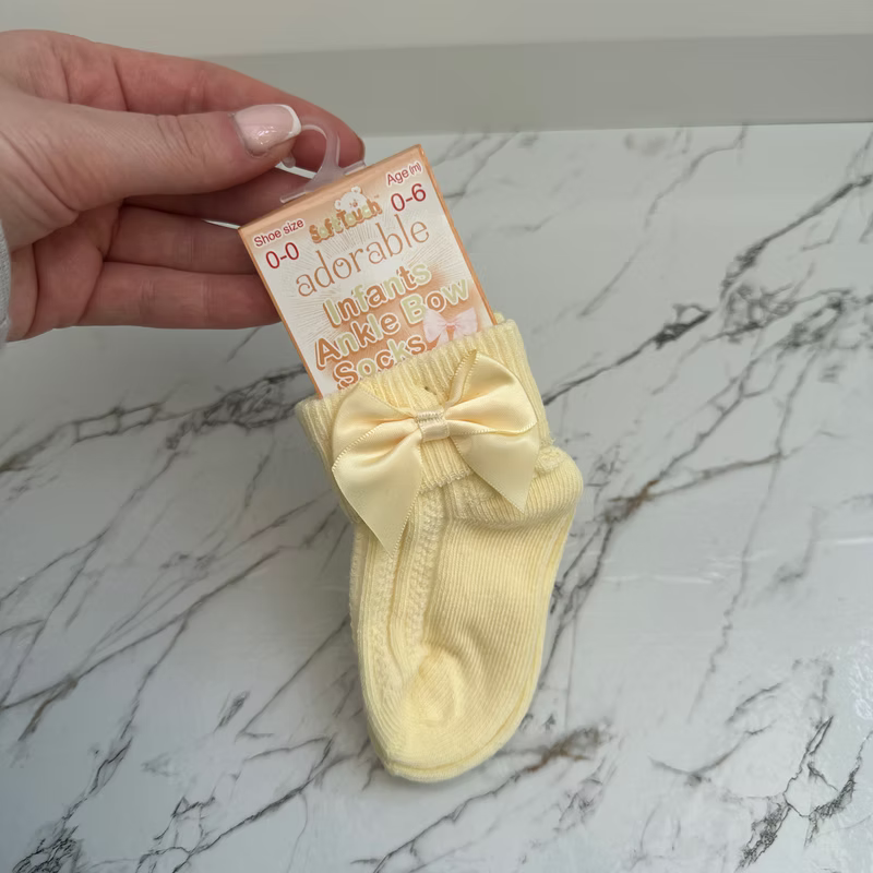 Baby Socks With Silky Bow