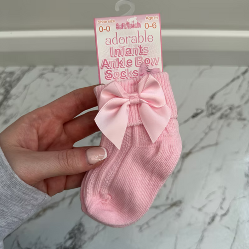 Baby Socks With Silky Bow