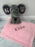 Grey Elephant Baby Keepsake Bundle.