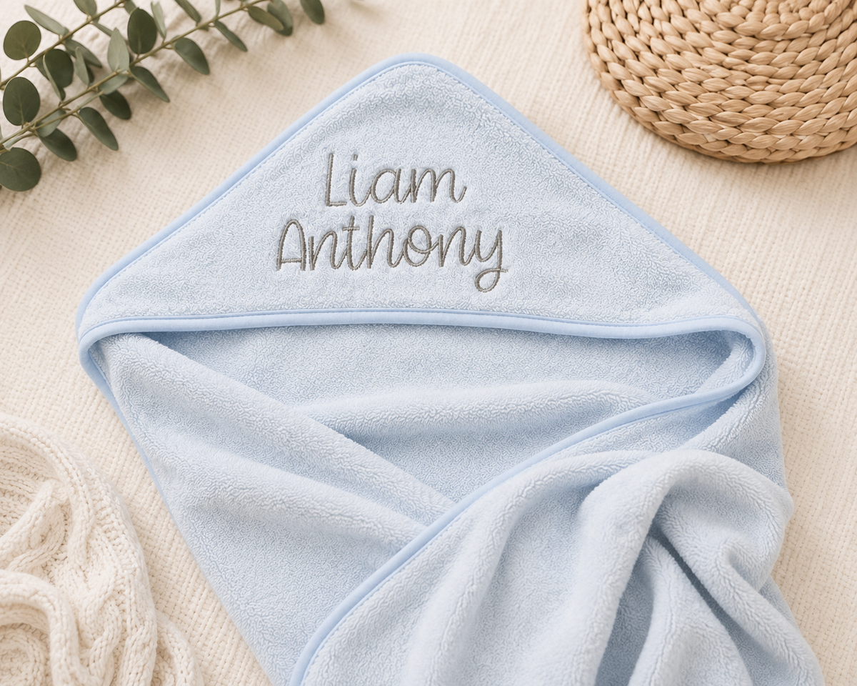 Personalised Baby Hooded Towel | Soft Baby Bath Towel