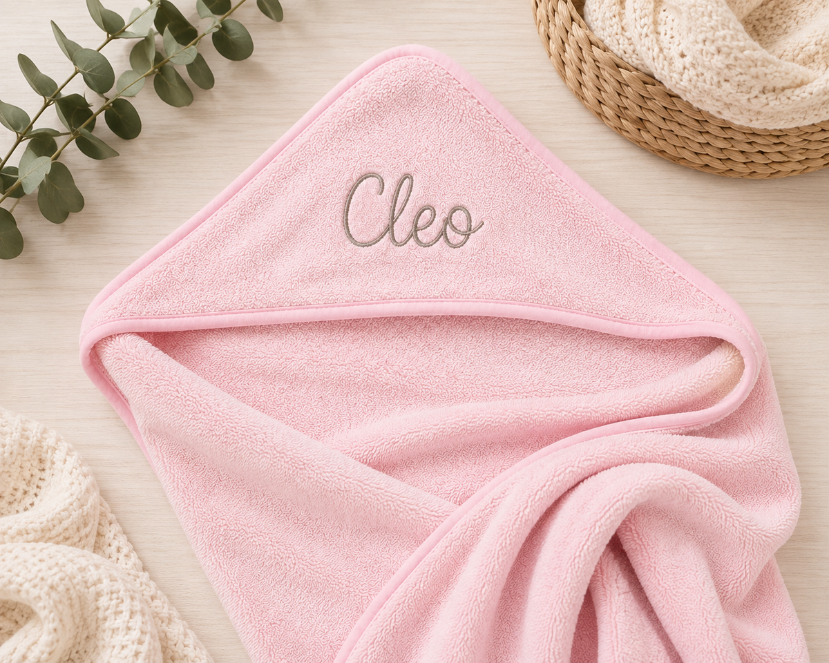 Personalised Baby Hooded Towel | Soft Baby Bath Towel