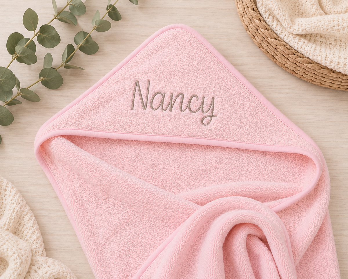 Personalised Baby Hooded Towel | Soft Baby Bath Towel