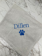 Personalised Embroidered Puppy Dog Blanket