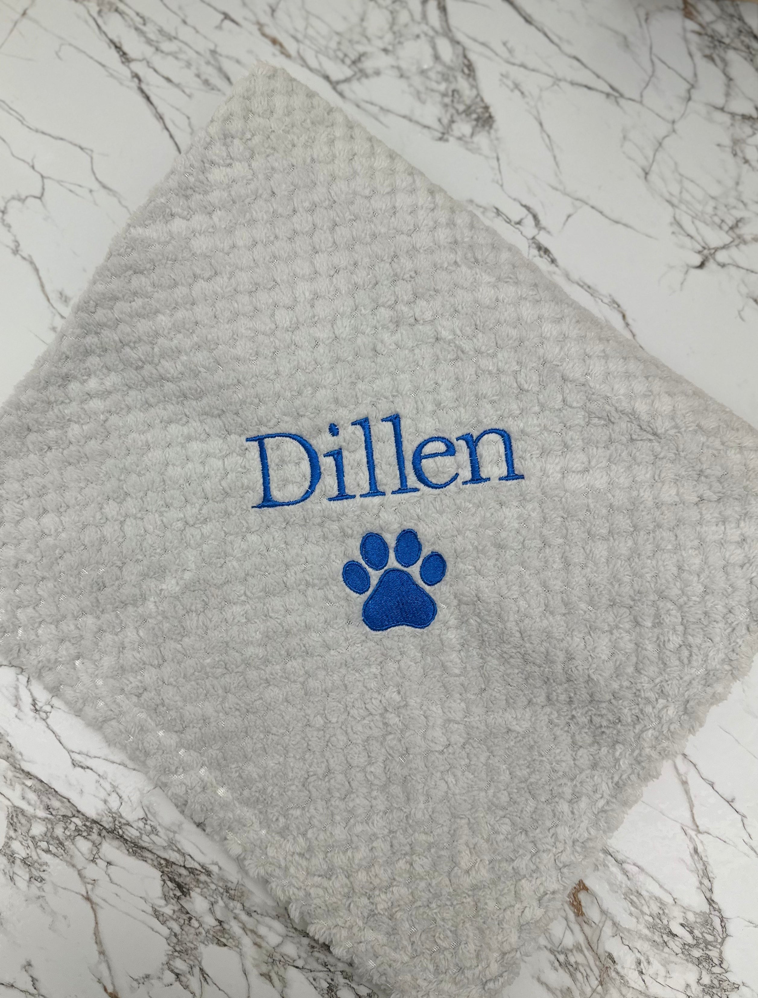 Personalised Embroidered Puppy Dog Blanket