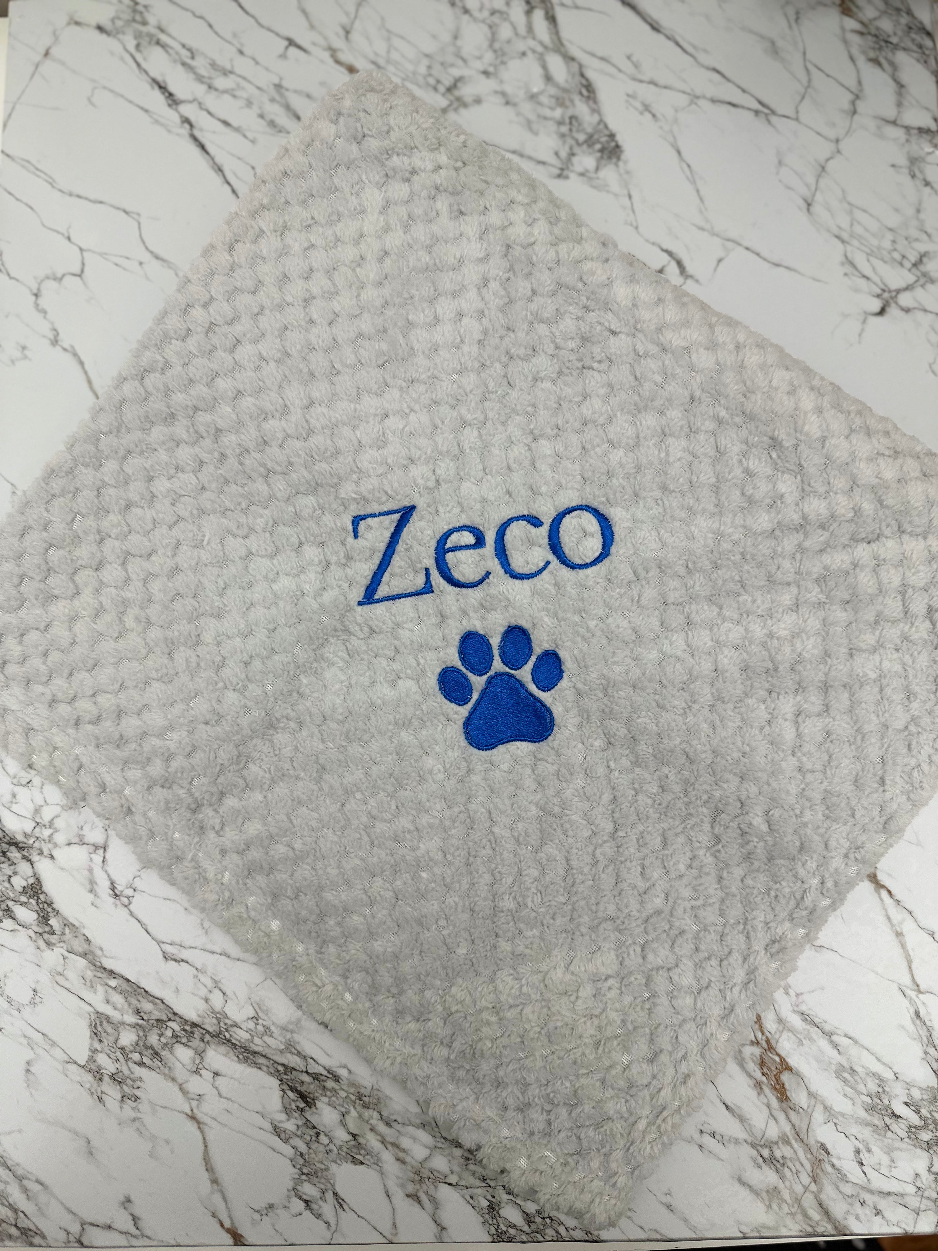 Personalised Embroidered Puppy Dog Blanket