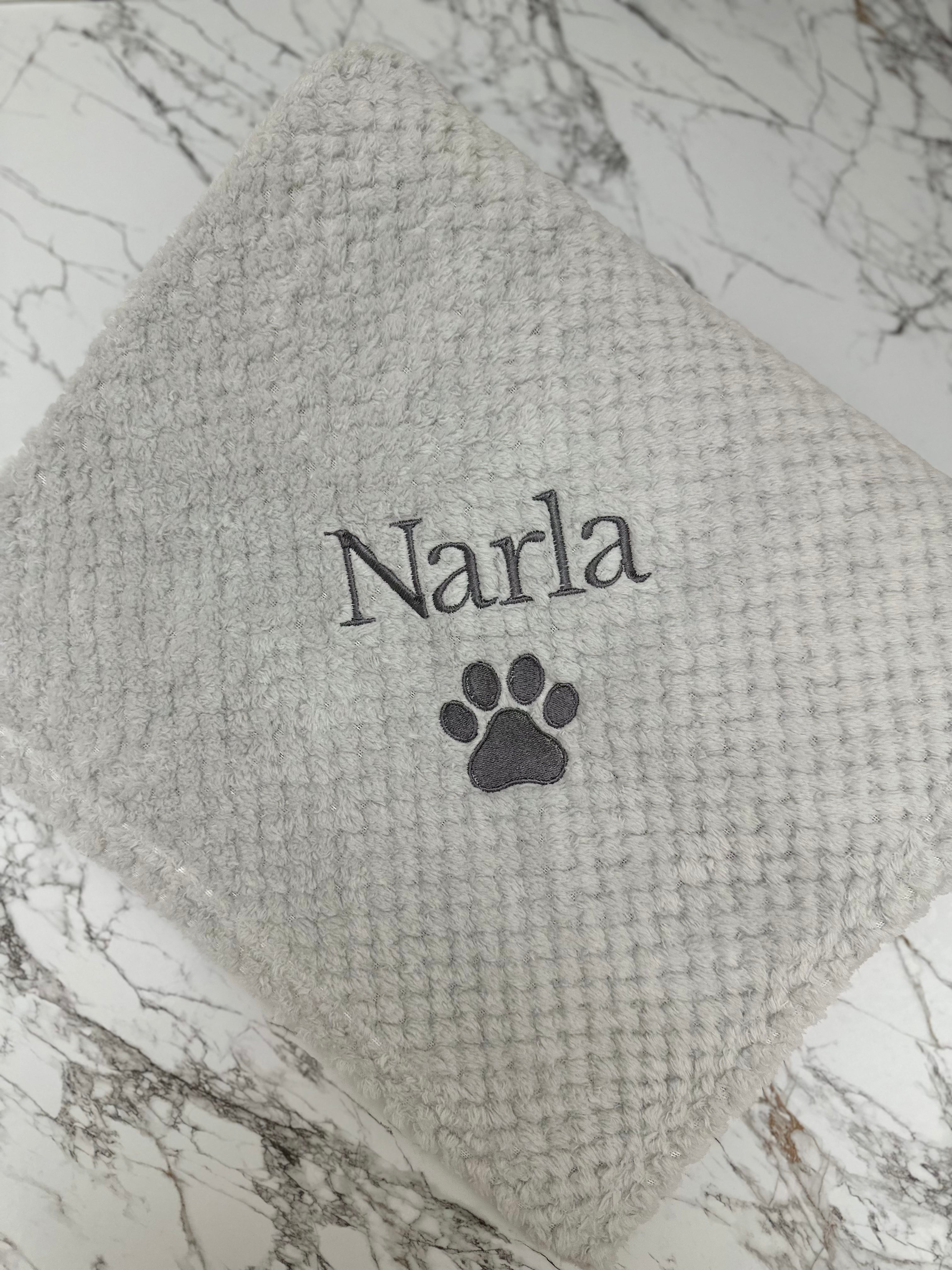 Personalised Embroidered Puppy Dog Blanket