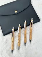 Personalised Bamboo Pen Laser Engraved | Custom Name Ballpoint Pen