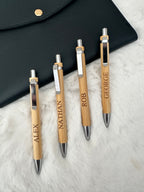 Personalised Bamboo Pen Laser Engraved | Custom Name Ballpoint Pen