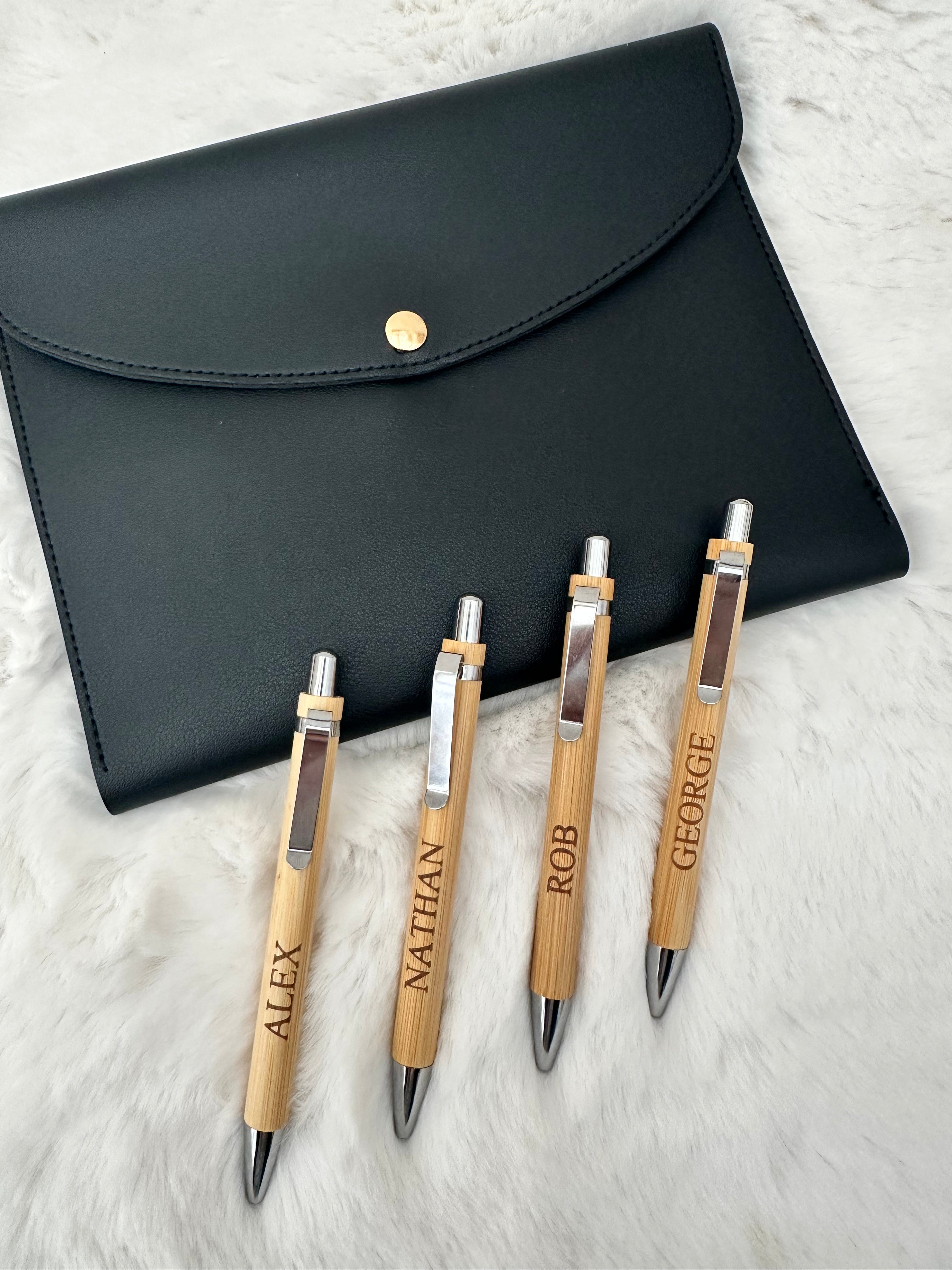 Personalised Bamboo Pen Laser Engraved | Custom Name Ballpoint Pen