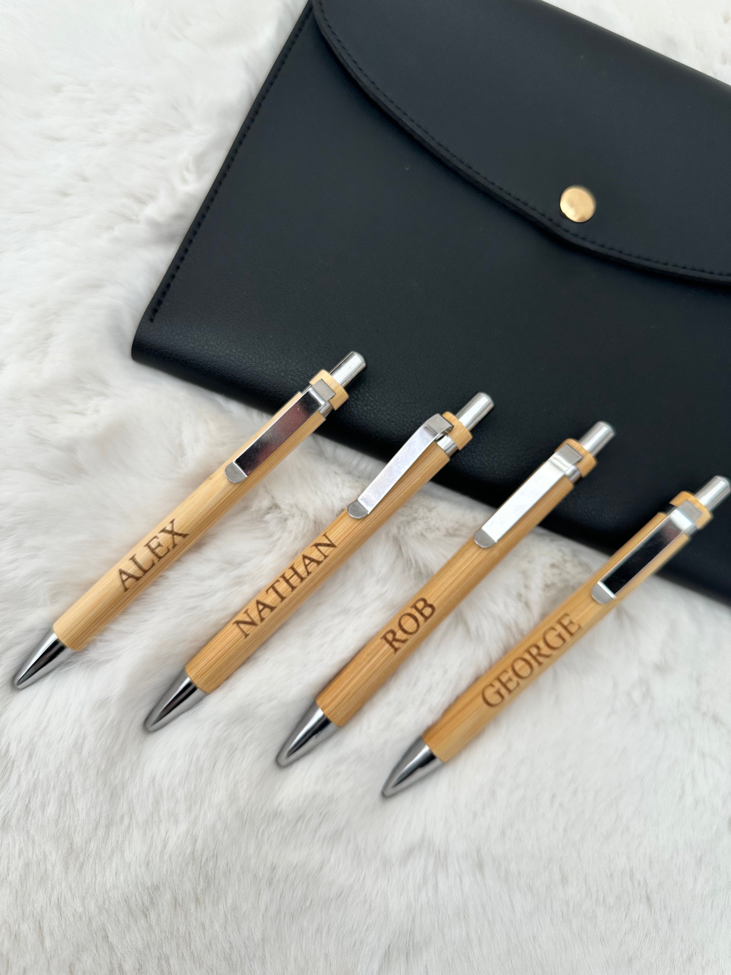Personalised Bamboo Pen Laser Engraved | Custom Name Ballpoint Pen