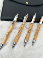 Personalised Bamboo Pen Laser Engraved | Custom Name Ballpoint Pen