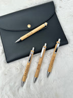 Personalised Bamboo Pen Laser Engraved | Custom Name Ballpoint Pen