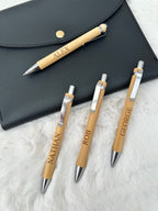 Personalised Bamboo Pen Laser Engraved | Custom Name Ballpoint Pen