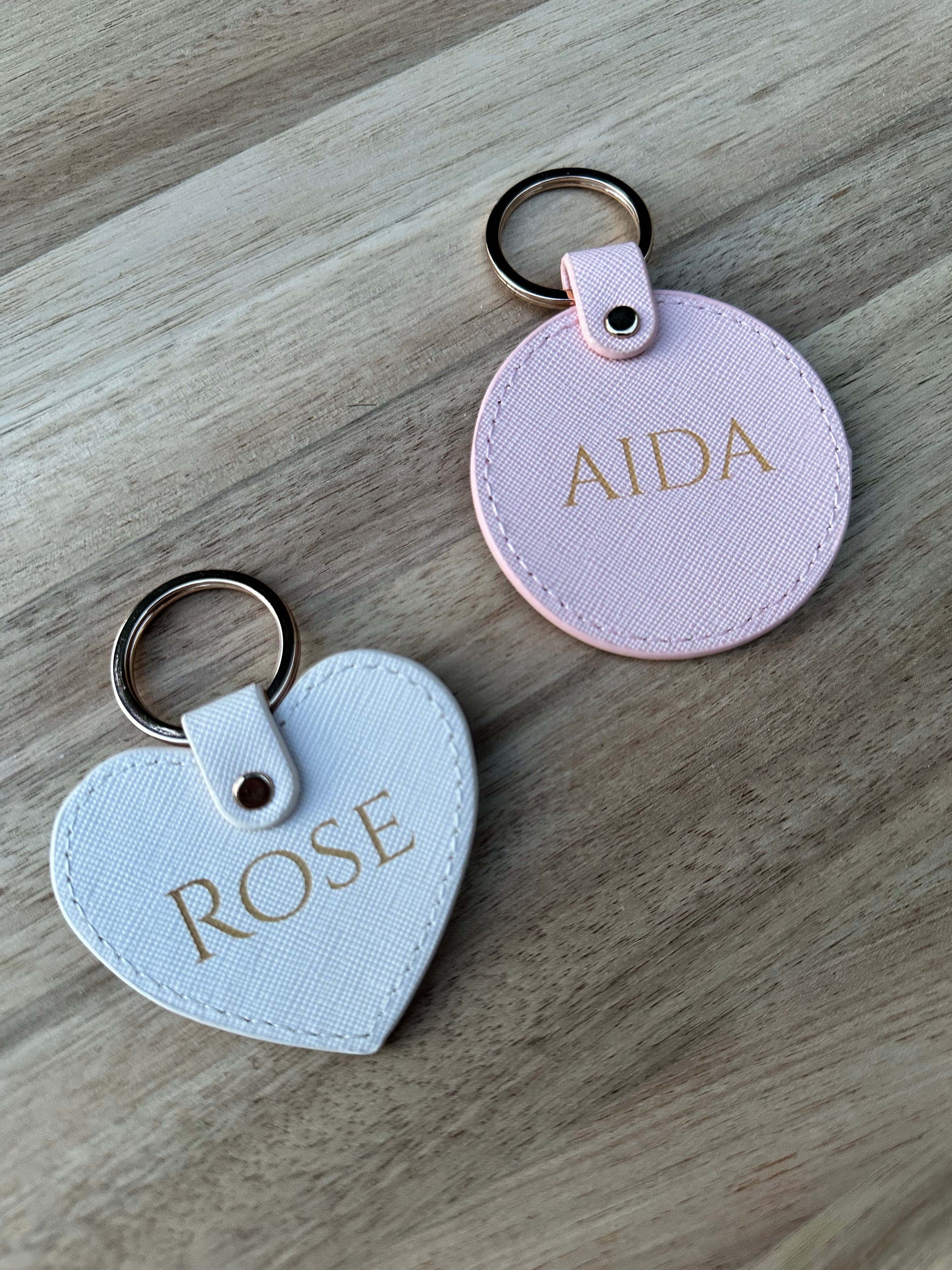 Personalised Faux Leather Keyring