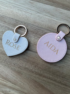 Personalised Faux Leather Keyring