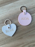 Personalised Faux Leather Keyring