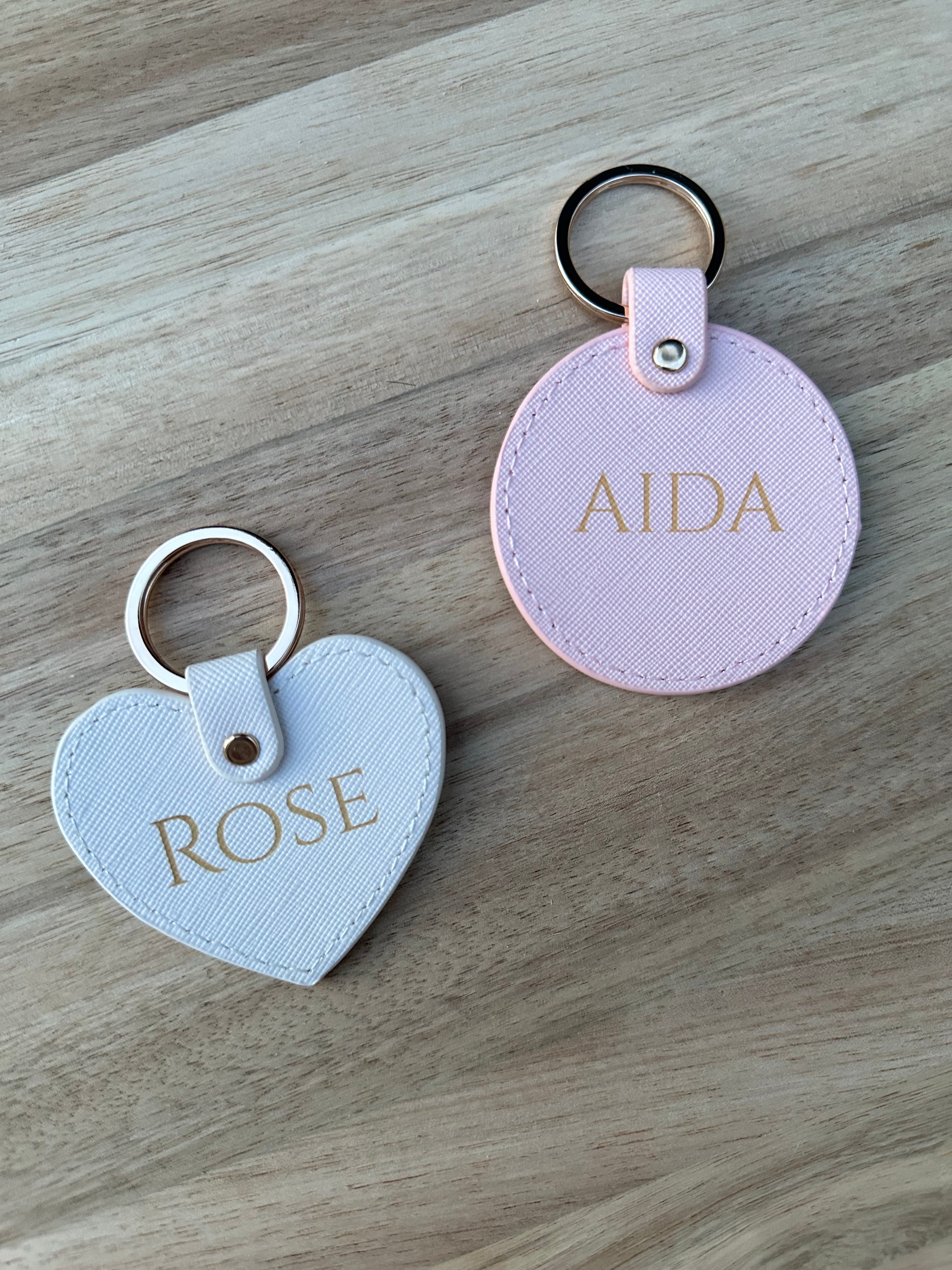 Personalised Faux Leather Keyring