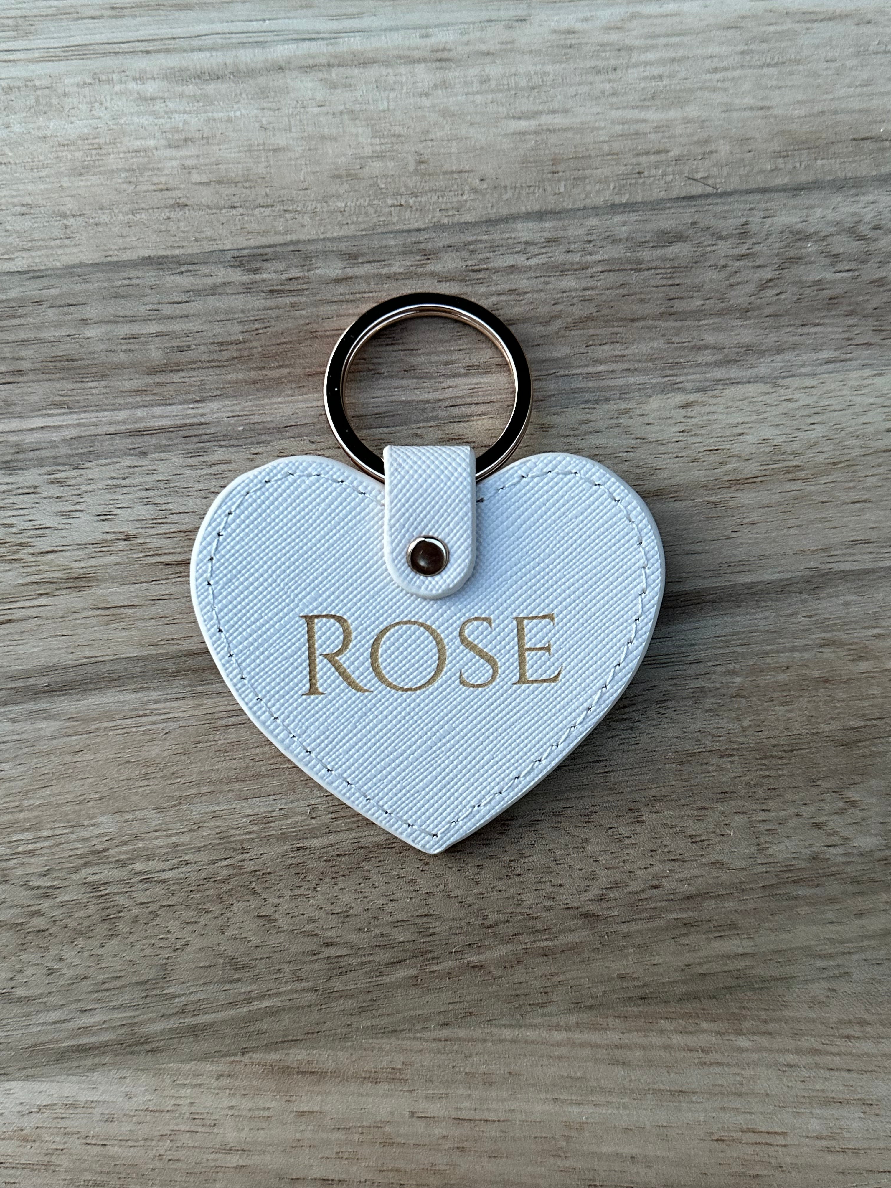 Personalised Faux Leather Keyring