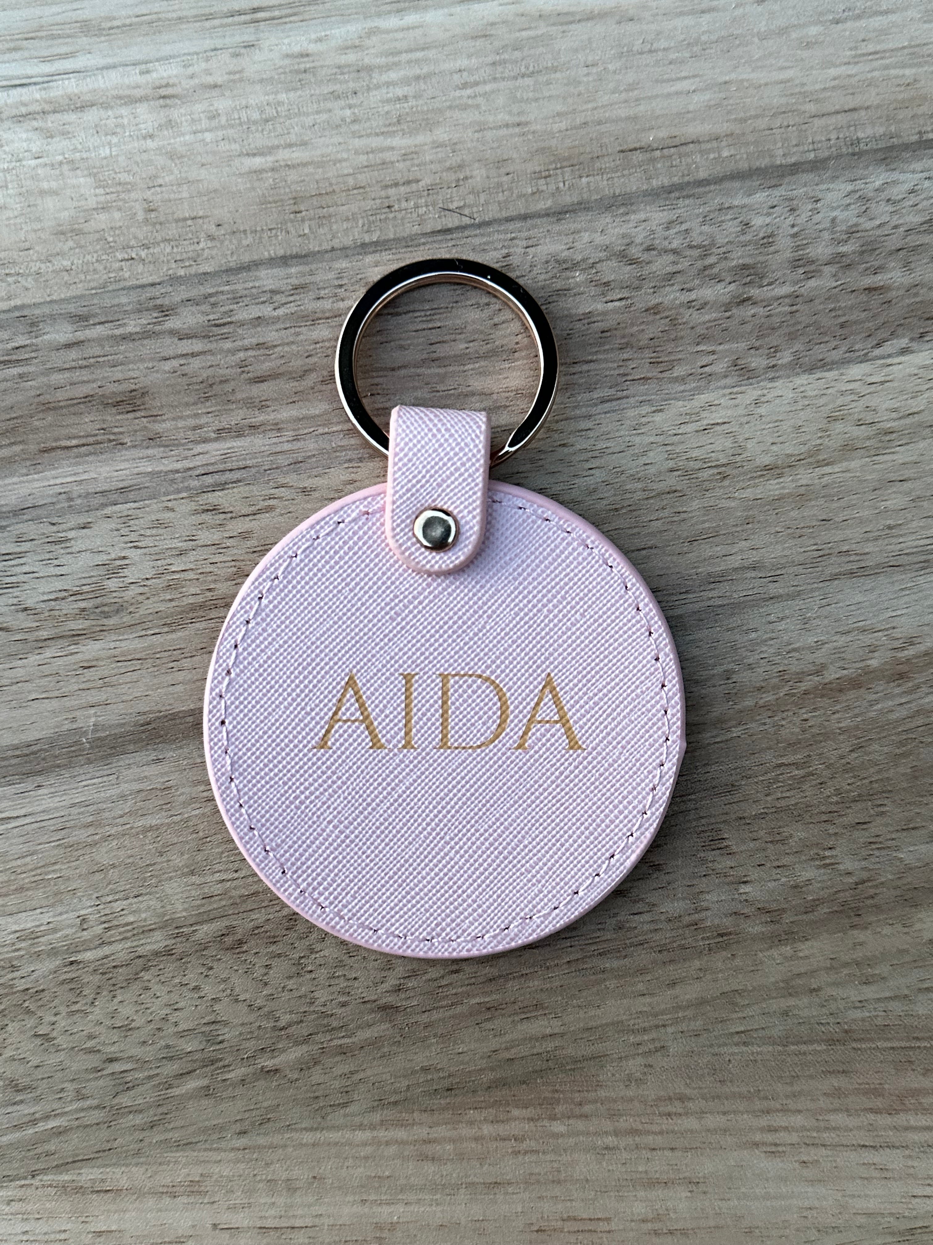 Personalised Faux Leather Keyring