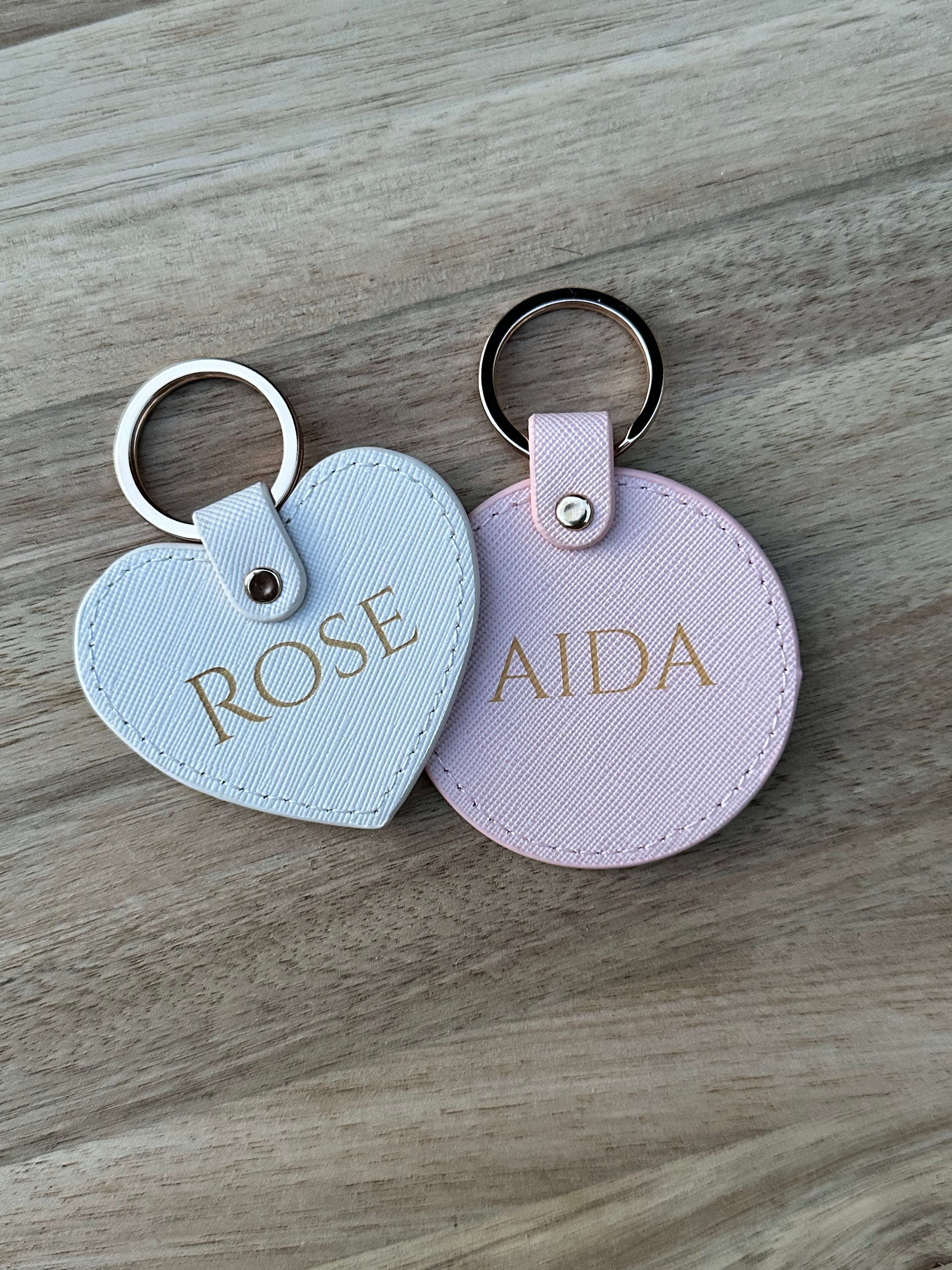 Personalised Faux Leather Keyring